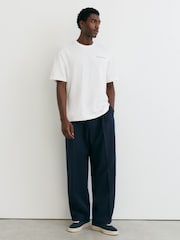 Reiss White Casa Cotton Logo Short-Sleeve Relaxed T-Shirt - Image 5 of 6