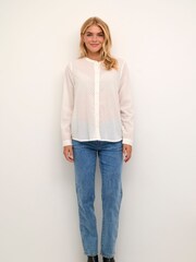 Kaffe 100% Cotton Round Neck White Shirt - Image 3 of 6