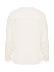 Kaffe 100% Cotton Round Neck White Shirt - Image 6 of 6