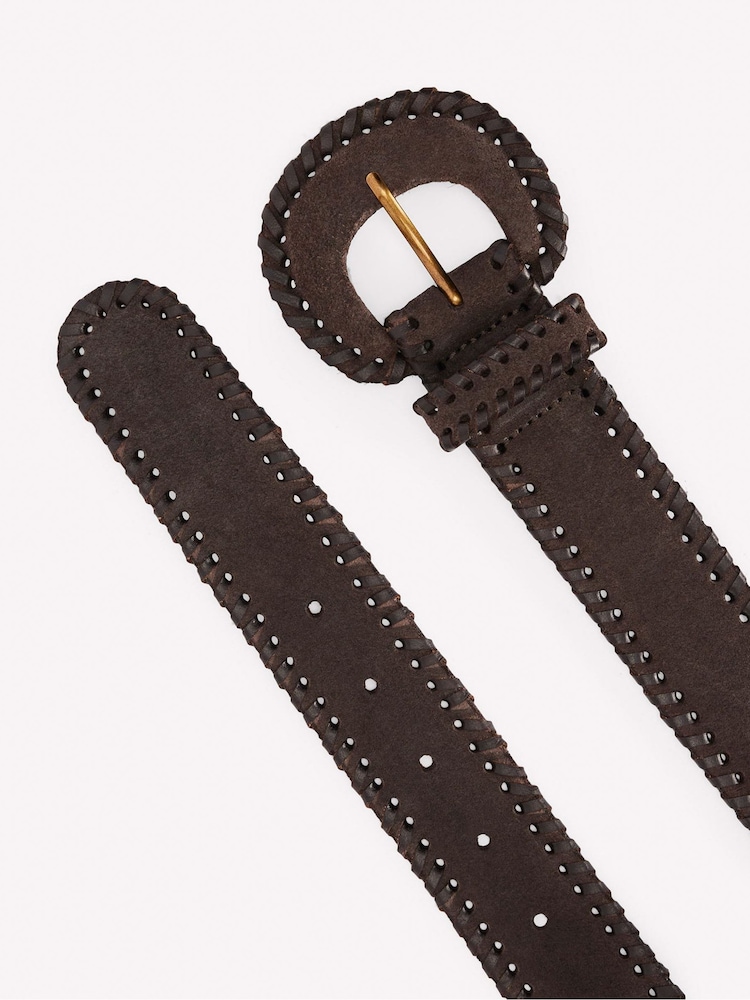 Boden Brown Covered Whipstitch Belt - Image 2 of 2