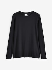 Kaffe Drew Long Sleeve Rib Knit T-Shirt - Image 1 of 1