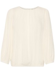 Kaffe Wilma Long Sleeve White Blouse - Image 1 of 7