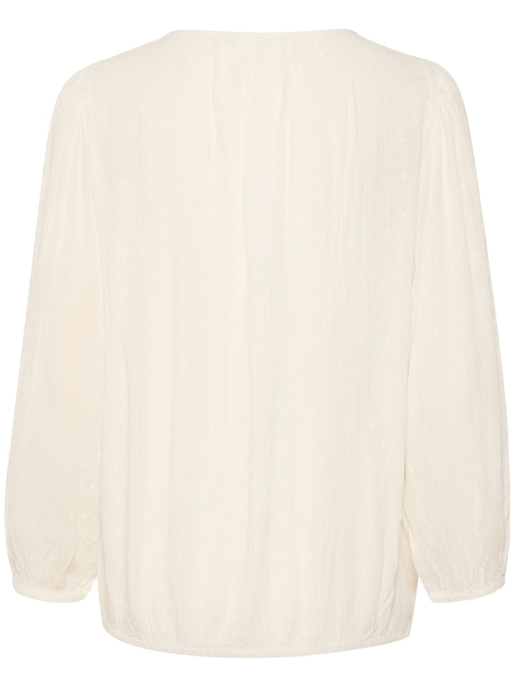 Kaffe Wilma Long Sleeve White Blouse - Image 2 of 7