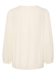 Kaffe Wilma Long Sleeve White Blouse - Image 7 of 7