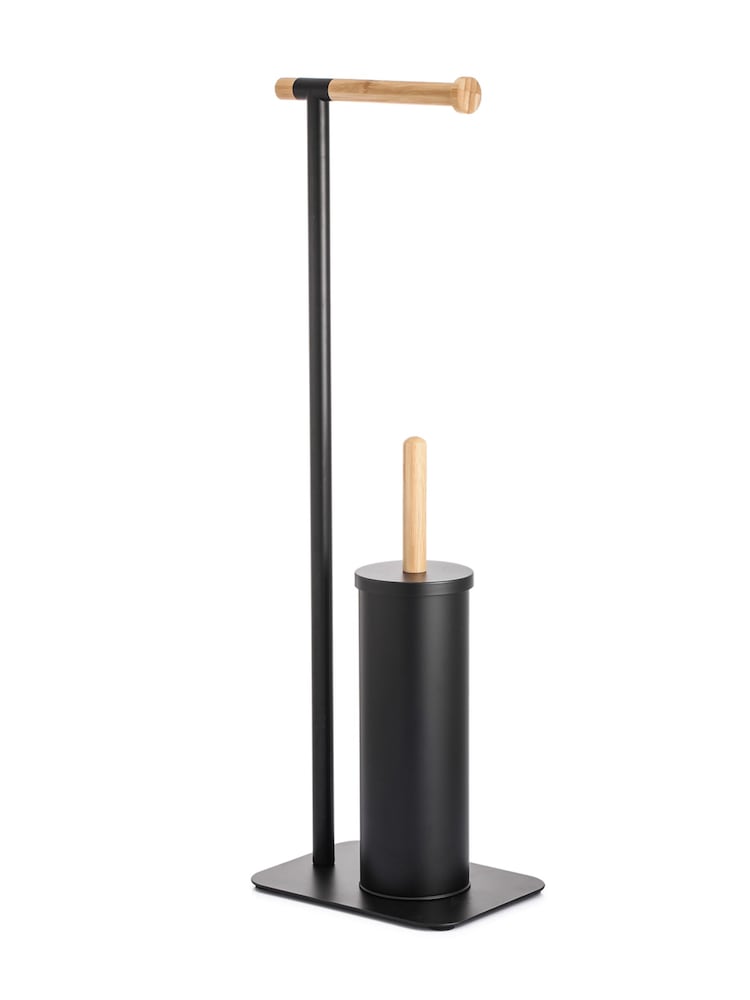 Showerdrape Black Sonata Toilet Roll and Toilet Brush Holder - Image 3 of 3