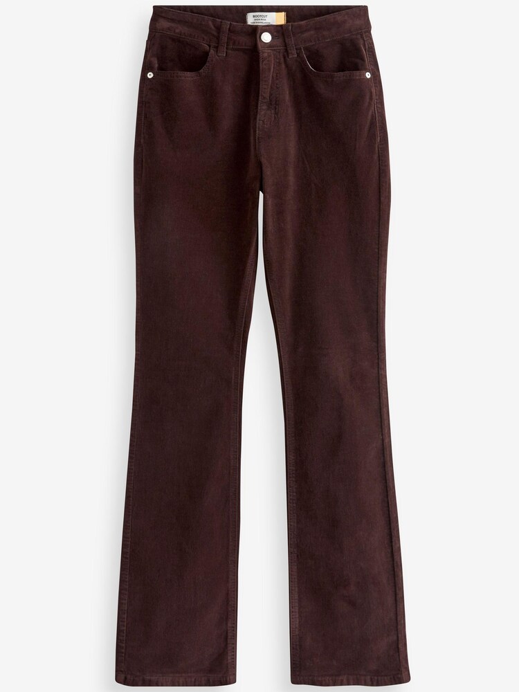 Chocolate Brown Velvet Bootcut Jeans - Image 2 of 3