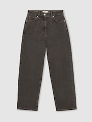 Champignonbrun - Reiss Selin jeans med lige bukseben - Billede 2 af 6