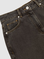 Champignonbrun - Reiss Selin jeans med lige bukseben - Billede 6 af 6