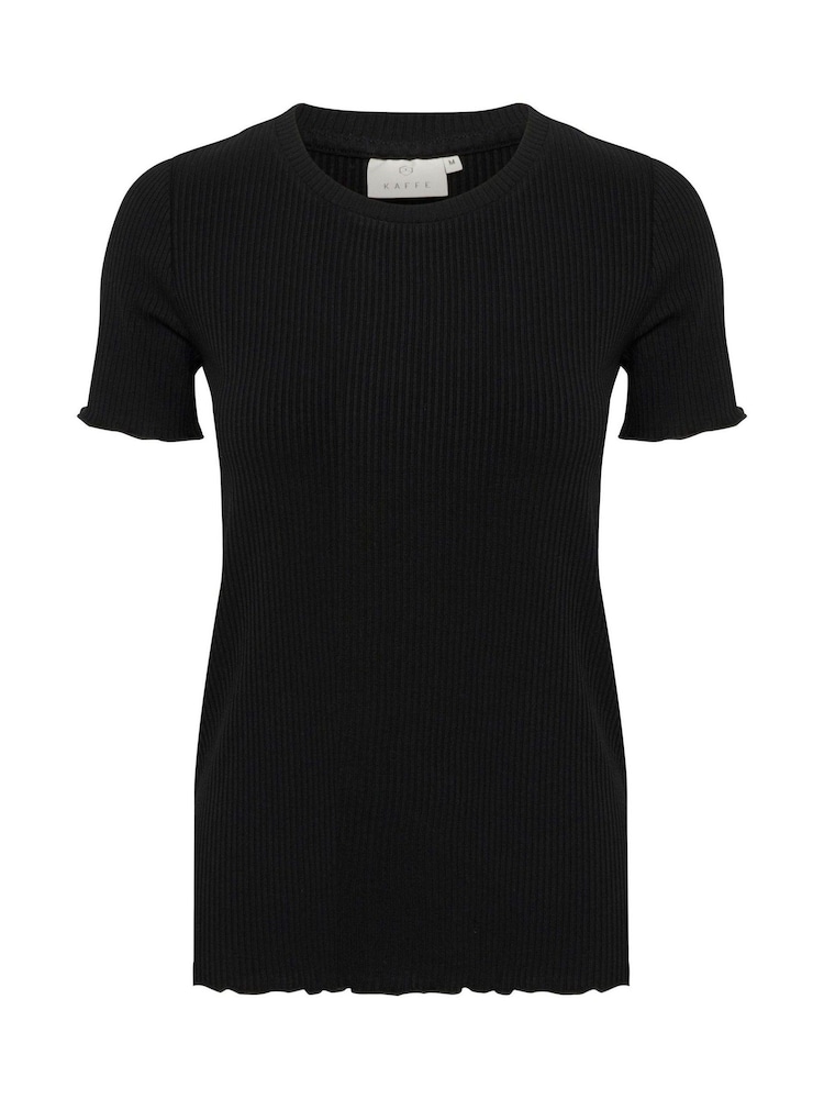 Kaffe Drew Rib Jersey T-Shirt - Image 5 of 6