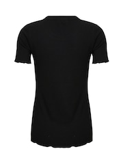 Kaffe Drew Rib Jersey T-Shirt - Image 6 of 6