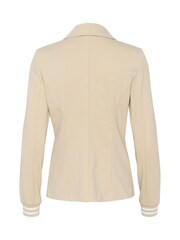 Kaffe Cream Kinnie Rib Knit Cuffs Blazer - Image 6 of 6
