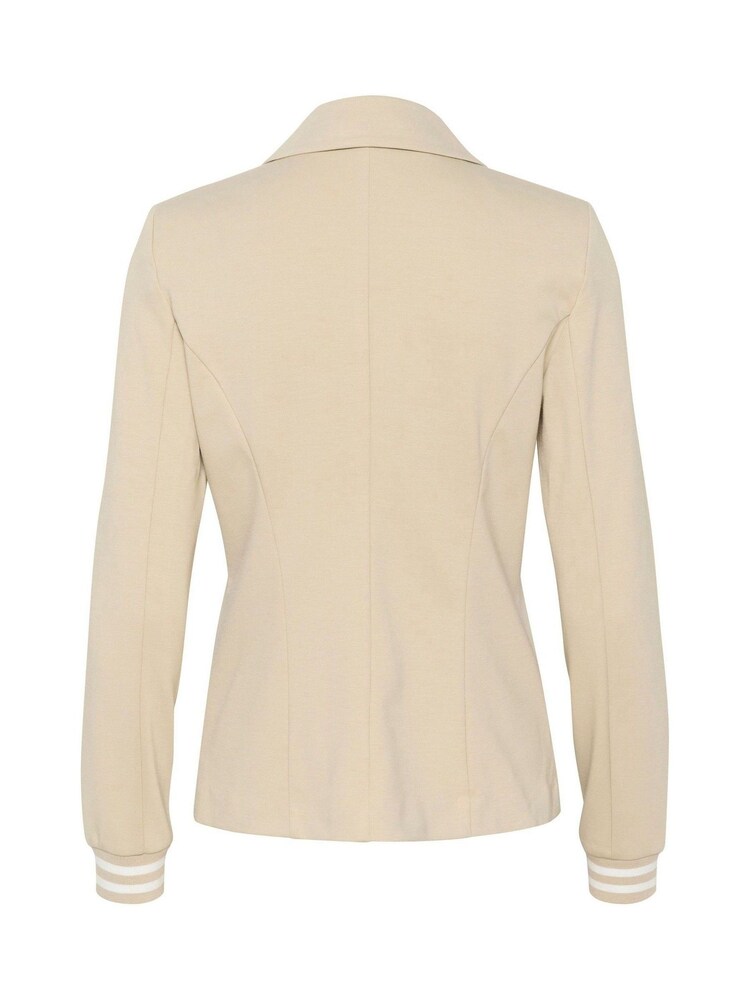 Kaffe Cream Kinnie Rib Knit Cuffs Blazer - Image 6 of 6