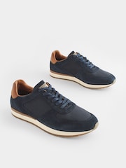 Navy Suede Trainers - Image 2 of 6
