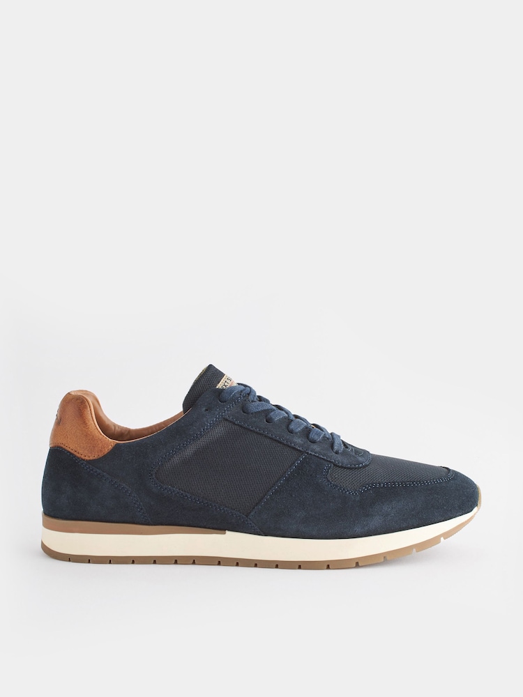Navy Suede Trainers - Image 3 of 6