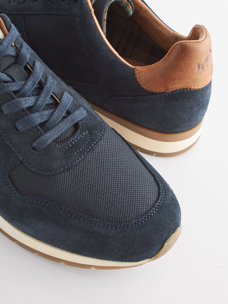 Navy Suede Trainers - Image 5 of 6