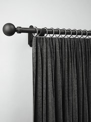 Black 10 Pack 28mm Diameter Metal Curtain Pole Rings - Image 1 of 4