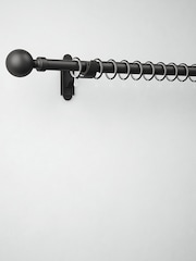 Black 10 Pack 28mm Diameter Metal Curtain Pole Rings - Image 2 of 4