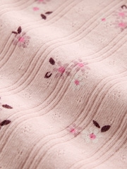 Gap Pink Floral Pointelle Rib Cardigan (4-13yrs) - Image 5 of 5