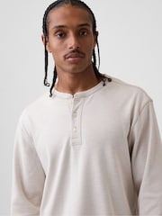 Μπεζ - Gap Relaxed Henley T-Shirt - Εικόνα 4 από 5