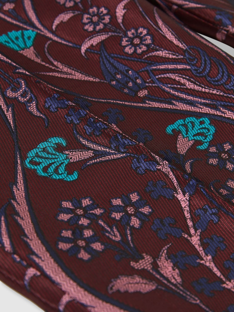 Reiss Purple Zayla Jacquard Tapered Trousers - Image 8 of 8