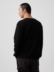 Μαύρο - Gap Relaxed Henley T-Shirt - Εικόνα 3 από 5