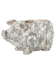 Gallery Home White Small Pig Planter - Image 10 of 13