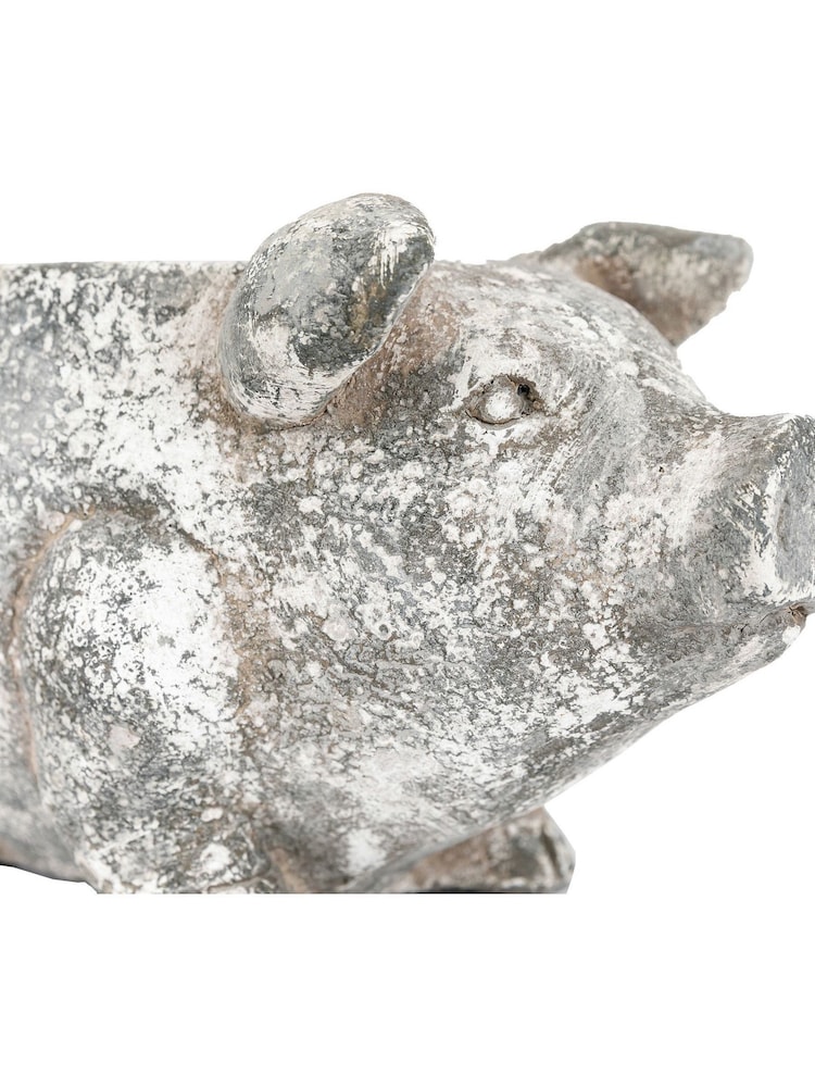 Gallery Home White Small Pig Planter - Image 13 of 13