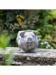 Gallery Home White Small Pig Planter - Image 2 of 13