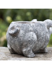 Gallery Home White Small Pig Planter - Image 4 of 13