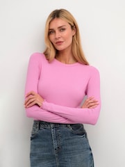 Kaffe Drew Long Sleeve Rib Knit T-Shirt - Image 1 of 6