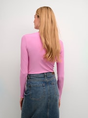 Kaffe Drew Long Sleeve Rib Knit T-Shirt - Image 2 of 6
