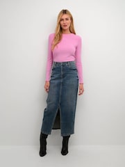 Kaffe Drew Long Sleeve Rib Knit T-Shirt - Image 3 of 6