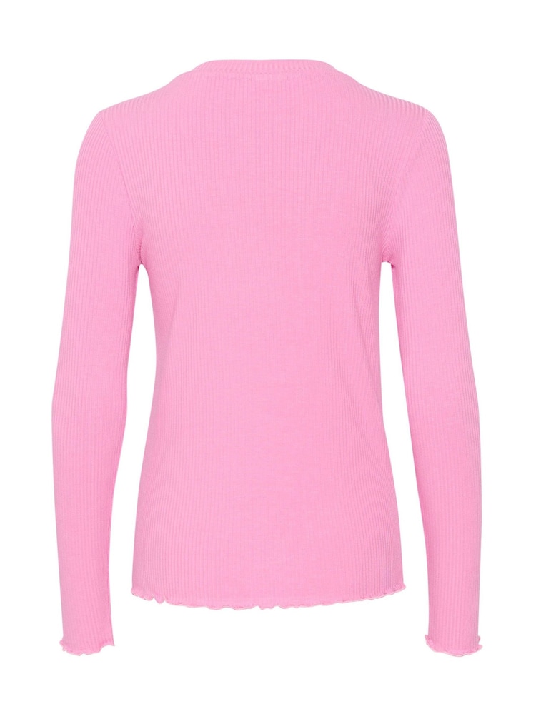 Kaffe Drew Long Sleeve Rib Knit T-Shirt - Image 6 of 6