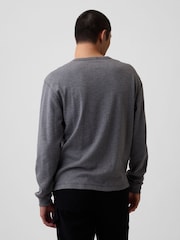 Γκρι - Gap Relaxed Henley T-Shirt - Εικόνα 2 από 4
