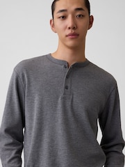 Γκρι - Gap Relaxed Henley T-Shirt - Εικόνα 4 από 4