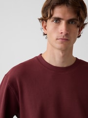 Rouge bordeaux - Gap Relaxed Waffle Knit Long Sleeve T-Shirt - Image 4 de 5