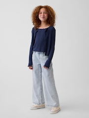 Gap Navy Pointelle Rib Cardigan (4-13yrs) - Image 3 of 5