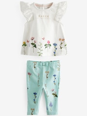 Baker by Ted Baker Broderie T-Shirt And Leggings Set - Image 1 of 6