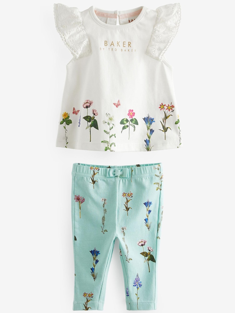Baker by Ted Baker Broderie T-Shirt And Leggings Set - Image 1 of 6