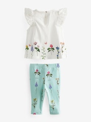Baker by Ted Baker Broderie T-Shirt And Leggings Set - Image 2 of 6