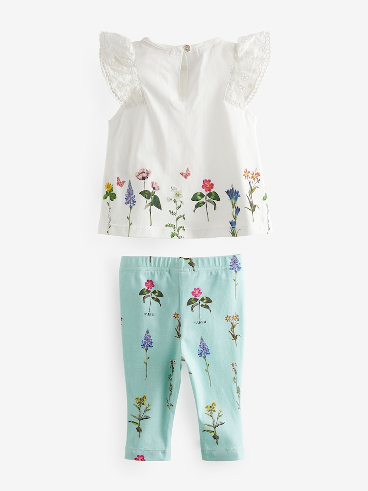 Baker by Ted Baker Broderie T-Shirt And Leggings Set - Image 2 of 6