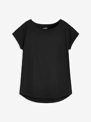 Black Cap Sleeve T-Shirt Top - Image 4 of 4