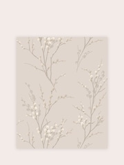 Laura Ashley Dove Grey Pussy Willow A4 Wallpaper Sample - Image 2 of 2