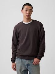 Brun - Gap Relaxed Waffle Knit Long Sleeve T-Shirt - Image 1 de 4