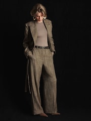 Atelier Wool-Blend Textured Wide-Leg Trousers - Image 1 of 10