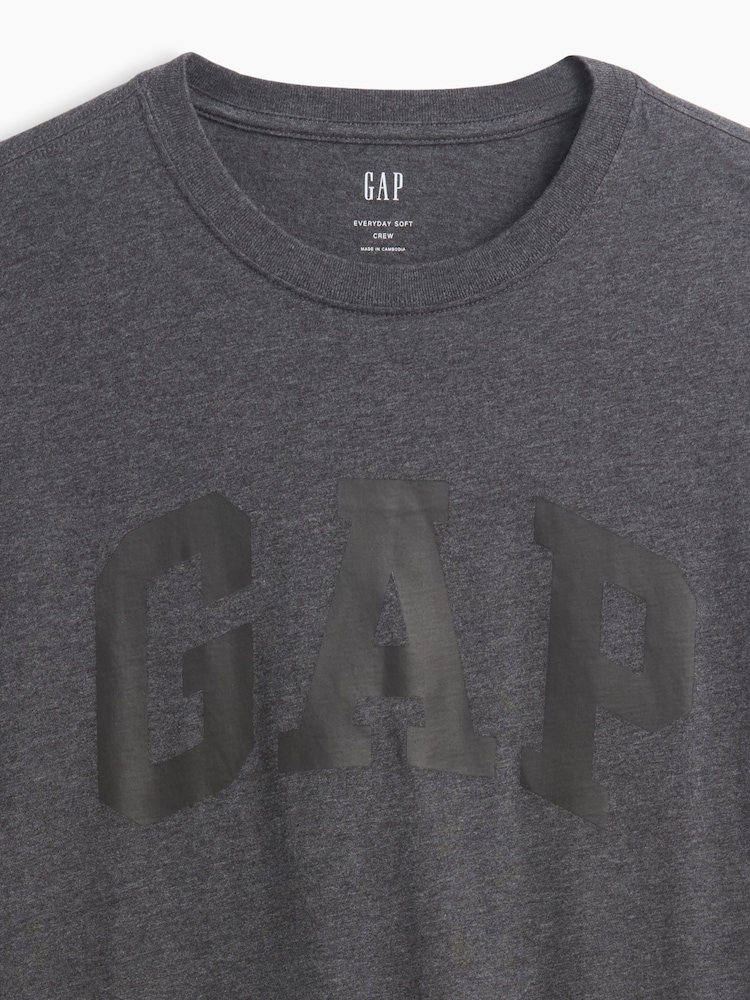 Gap Dark Grey Everyday Soft Logo T-Shirt - Image 4 of 4