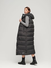 Superdry Black Hooded Ripstop Longline Gilet - Image 2 of 6