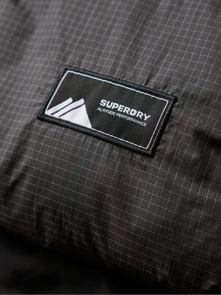 Superdry Black Hooded Ripstop Longline Gilet - Image 6 of 6