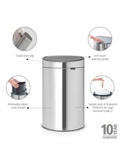 Brabantia Matt Steel Fingerprint Proof New 40L Touch Bin - Image 2 of 6