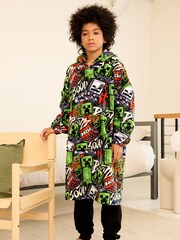 Multi Minecraft Hooded Blanket (5-16yrs) - Image 1 of 6